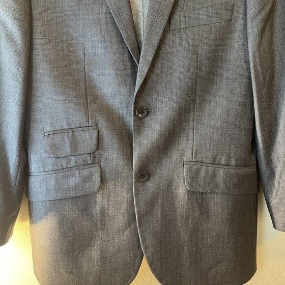 Marc Ecko 2 Button Suit Jacket Blazer Sport Coat Lined Men's Gray - Picture 2 of 16